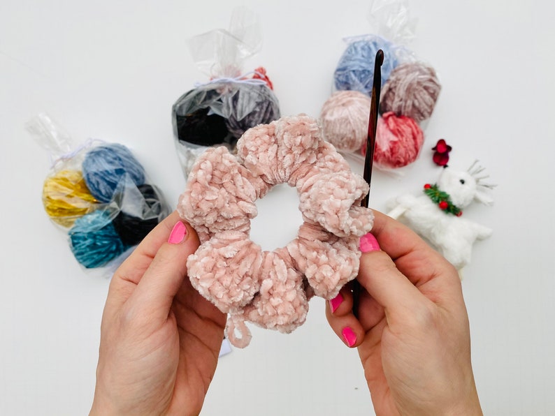 DIY SCRUNCHIE Making Kits DIY Kit Stocking Stuffer Crochet image 2