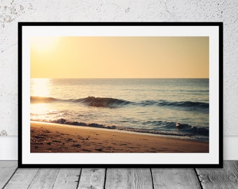Beach Photography, Coastal Wall Art, Printable Art, Ocean Photo, Coastal Decor, Sunrise, Waves
