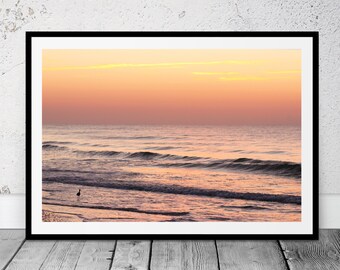 Beach Photography, Coastal Art, Sunrise, Printable Wall Art, Ocean Photography