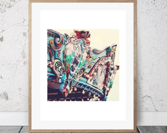 Printable Art, Carousel, Merry-Go-Round, Amusement Park, Kids Decor, Festival, Kids Art, Carnival