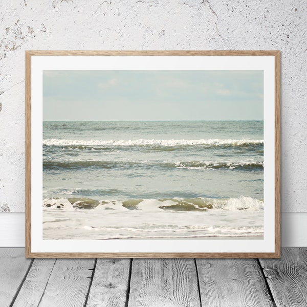 Printable Art, Ocean Photograph, Coastal Decor, Beach Photo, Waves, Beach