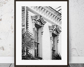 Printable Photography, Black and White, Historic Architecture, Charleston SC