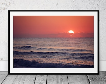 Beach Photography, Coastal Art, Printable Photo, Sunrise Photography, Coastal Design
