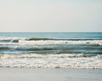 Art imprimable, Photographie côtière, Art de plage, Vagues de l’océan, Art bleu, Décor de plage, Eau, Décor côtier