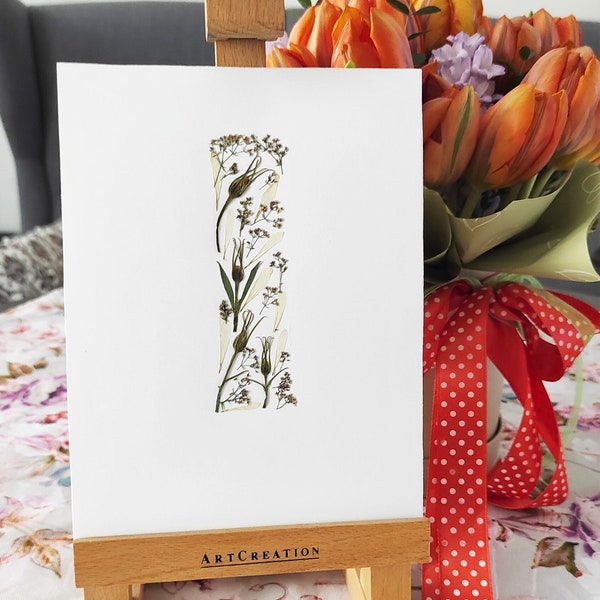 Pressed Flower Initials Nursery Wall Art - Etsy