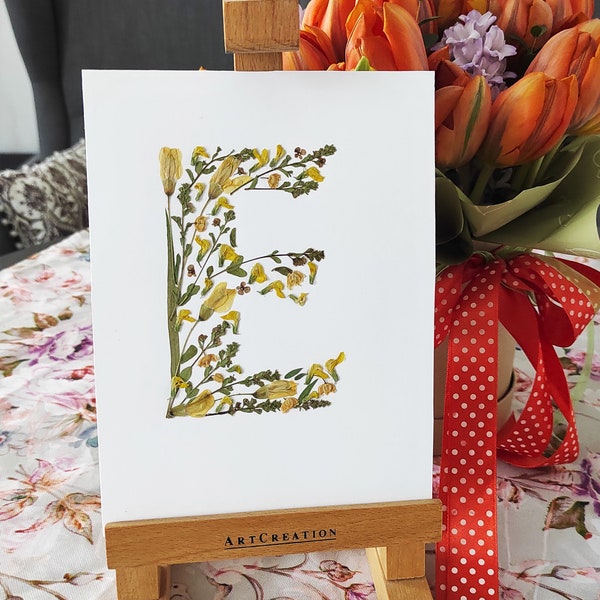 Pressed Flower Initials Nursery Wall Art - Etsy