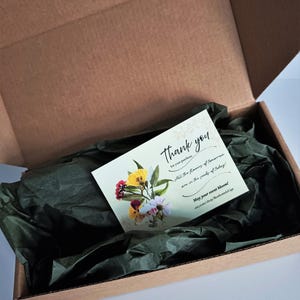 Personalized Wedding Place Cards: Real Pressed Wildflowers, Botanical Decor image 11