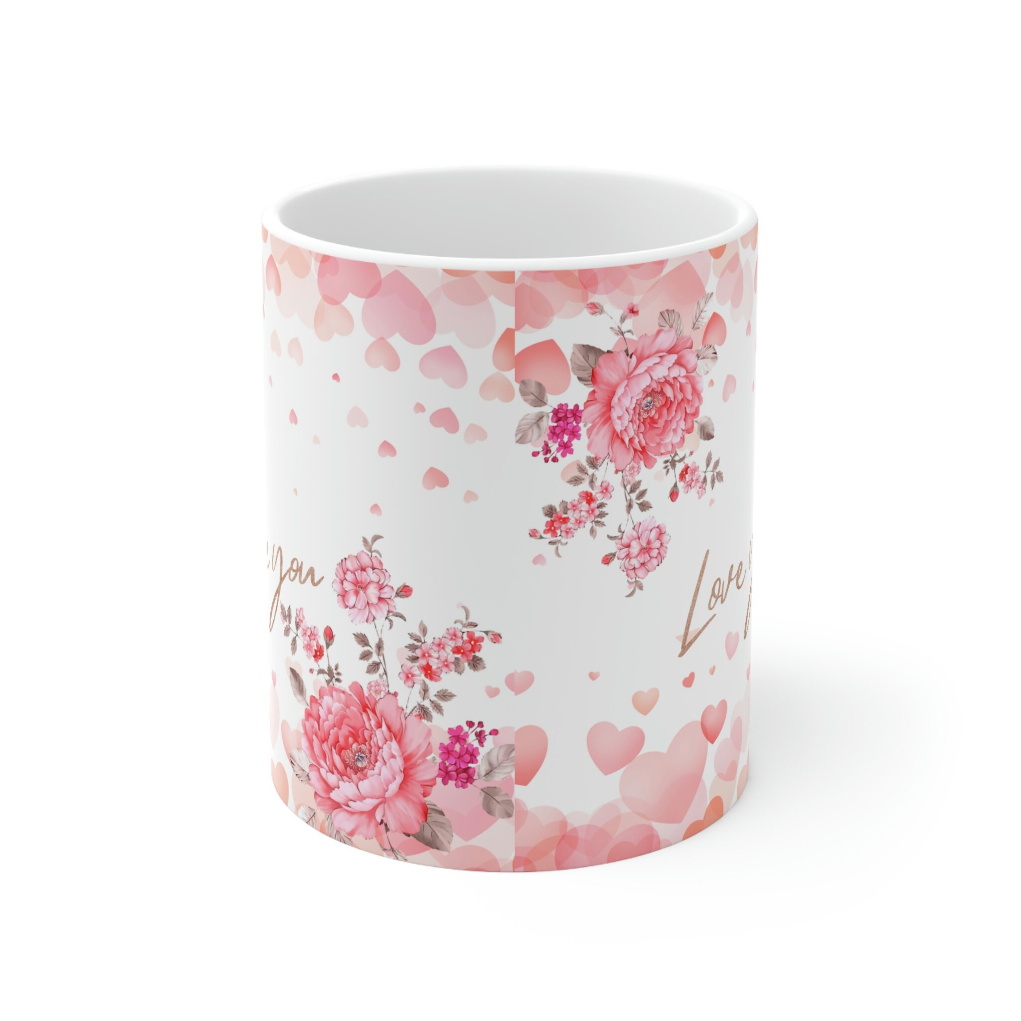 Personalized Mom Edge to Edge Floral Coffee Mugs 11oz Unifury
