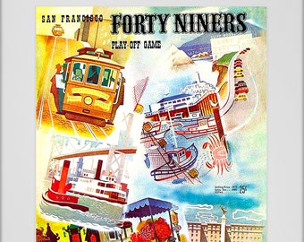 1949 Vintage San Francisco 49er's - New York Yankees Football Playoff Program - Digital Reproduction