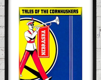 1941 Vintage Iowa Hawkeyes - Nebraska Football Program Cover - Digital Reproduction
