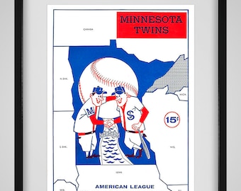 1961 Vintage Minnesota Twins Program Cover - Digital Reproduction
