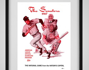 1967 Vintage Washington Senators Program - Digital Reproduction