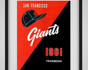 1961 Vintage San Francisco Giants Yearbook Cover - Digital Reproduction