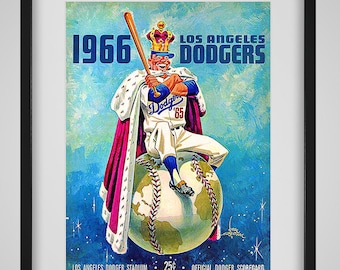 1966 Vintage Los Angeles Dodgers World Champions Program Cover - Digital Reproduction