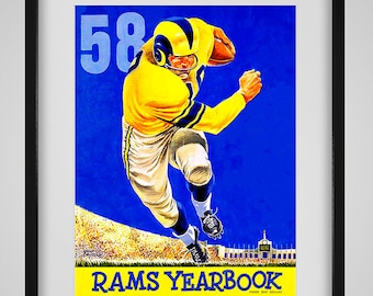 1958 Vintage Los Angeles Rams Yearbook - Digital Reproduction