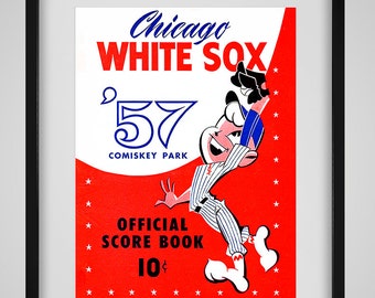 1957 Vintage Chicago White Sox Yearbook Cover - Digital Reproduction