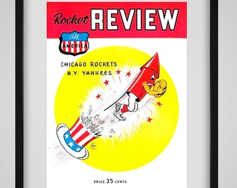 1948 Vintage Chicago Rockets Football Program - Digital Reproduction