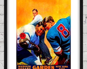 1958-1959 Vintage New York Rangers Hockey Program Cover - Digital Reproduction