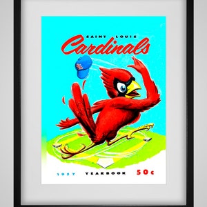 1957 Vintage St Louis Cardinals Jahrbuch Umschlag - Digitale Reproduktion