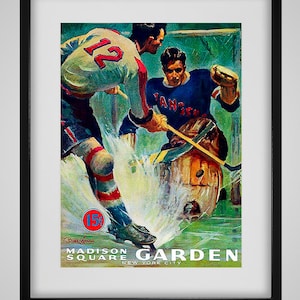 1940-1941 Vintage New York Americans - New York Rangers Hockey Program - Digital Reproduction