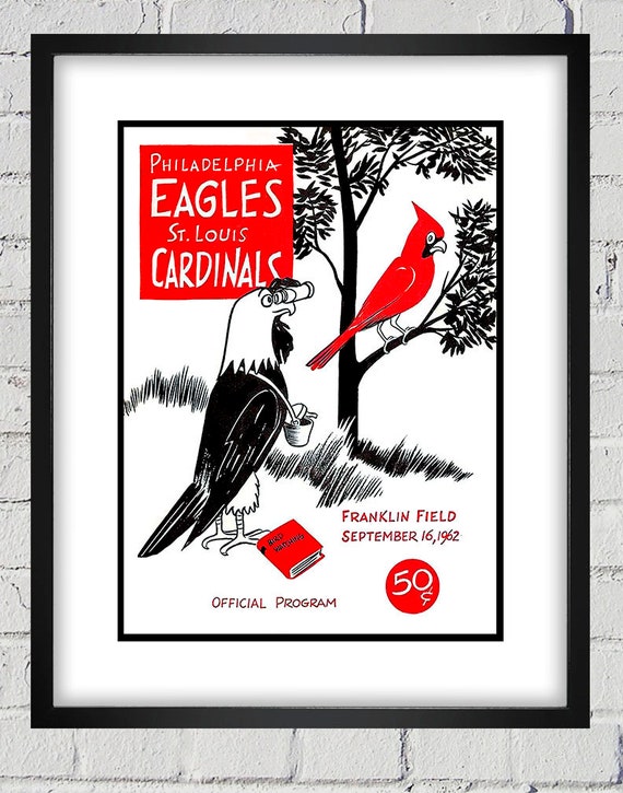 1962 Vintage St. Louis Cardinals - Philadelphia Eagles Football Program - Digital Reproduction