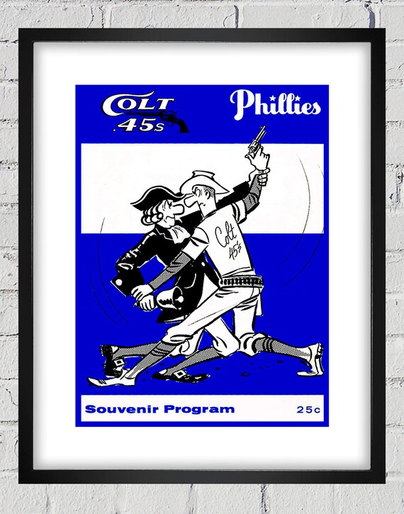 1963 Vintage Philadelphia Phillies - Houston Colt 45s Program Cover - Digital Reproduction