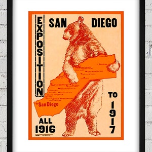1917 Vintage Exposition San Diego Poster - Digital Reproduction