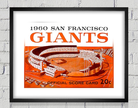 1960 Vintage San Francisco Giants Scorecard Cover - Digital Reproduction