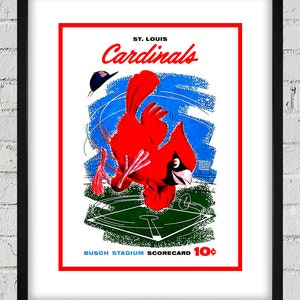 St. Louis Cardinals Vintage 1958 Scorecard Women's T-Shirt by Big