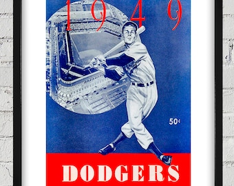1949 Vintage Brooklyn Dodgers Yearbook Cover - Digital Reproduction