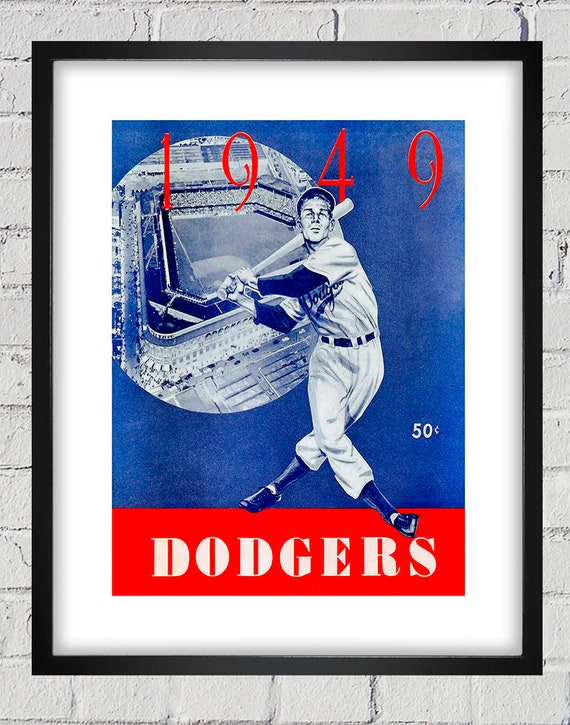 1949 Vintage Brooklyn Dodgers Yearbook Cover - Digital Reproduction