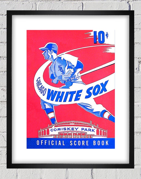 1950 Vintage Chicago White Sox Scorebook Cover - Digital Reproduction