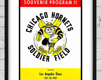 1949 Vintage Los Angeles Dons - Chicago Hornets - Football Program Cover - Digital Reproduction