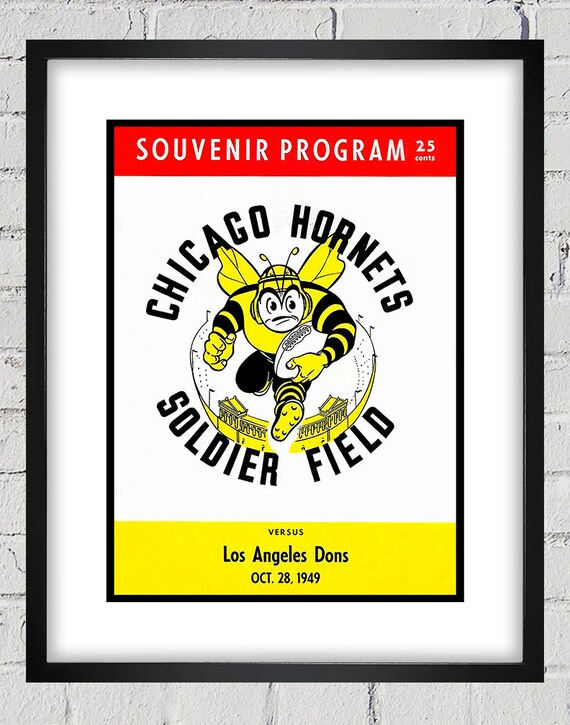 1949 Vintage Los Angeles Dons - Chicago Hornets - Football Program Cover - Digital Reproduction