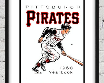 1963 Vintage Pittsburgh Pirates Yearbook Cover - Digital Reproduction