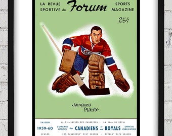 1959-1960 Vintage Montreal Canadiens Hockey Playoffs Program Cover - Digital Reproduction