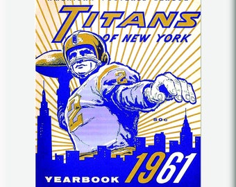 1961 Vintage New York Titans Football Yearbook - Digital Reproduction