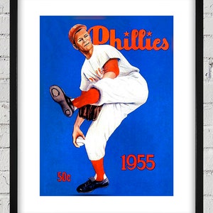 1955 Vintage Philadelphia Phillies Yearbook Cover - Digital Reproduction