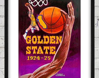 1974-1975 Vintage Golden State Warriors Yearbook Cover - Digital Reproduction