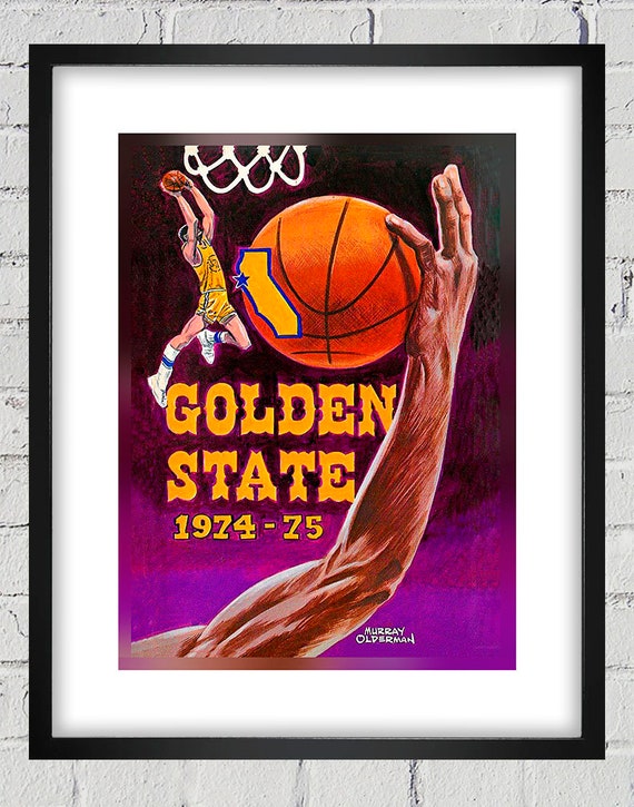 1974-1975 Vintage Golden State Warriors Yearbook Cover - Digital Reproduction