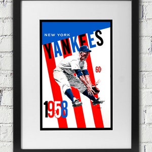 1958 Vintage New York Yankees Yearbook Cover - Digital Reproduction