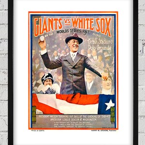 1917 Vintage New York Giants - Chicago White Sox World Series Program Cover - Digital Reproduction