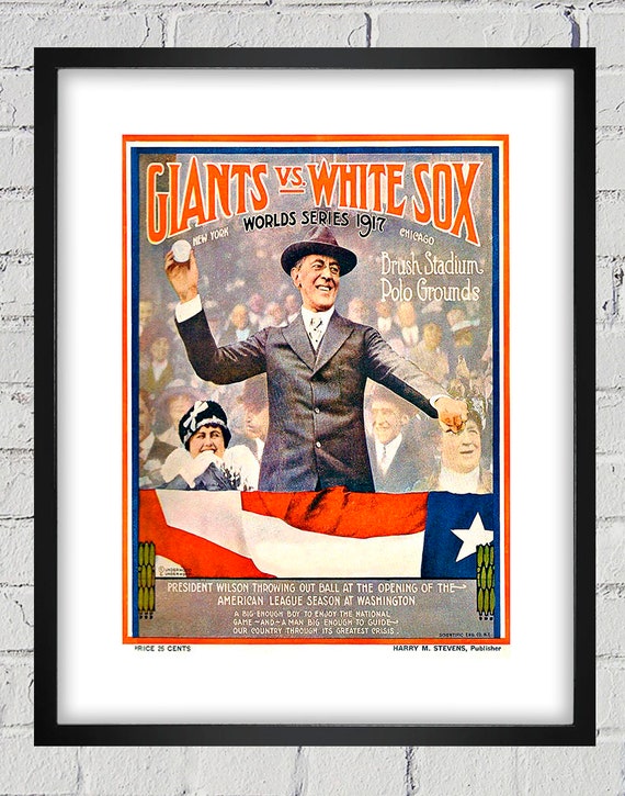 1917 Vintage New York Giants - Chicago White Sox World Series Program Cover - Digital Reproduction