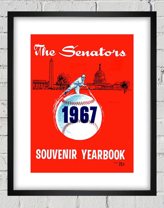 1967 Vintage Washington Senators Yearbook Cover - Digital Reproduction