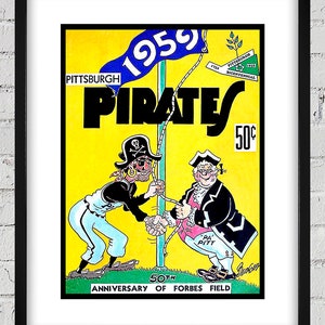 1959 Vintage Pittsburgh Pirates Baseball Yearbook Cover - 50th Anniversary Forbes Field - Digital Reproduction