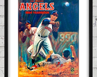 1964 Vintage Los Angeles Angels Baseball Yearbook Cover - Digital Reproduction