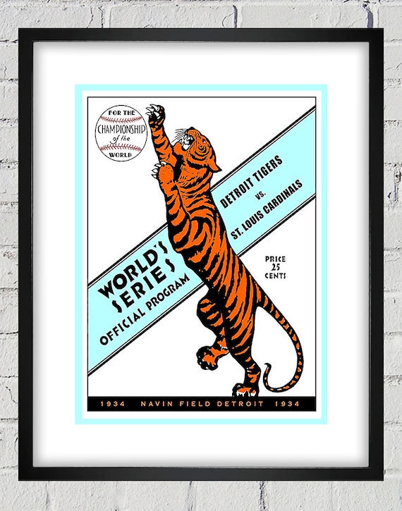 1934 Vintage Detroit Tigers - St. Louis Cardinals World Series Program Cover - Digital Reproduction