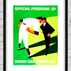 1966 Vintage Chicago Cubs Baseball Program Cover - Digital Reproduction