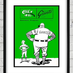 1963 Vintage Houston Colt 45s - San Francisco Giants Baseball Program Cover - Digital Reproduction