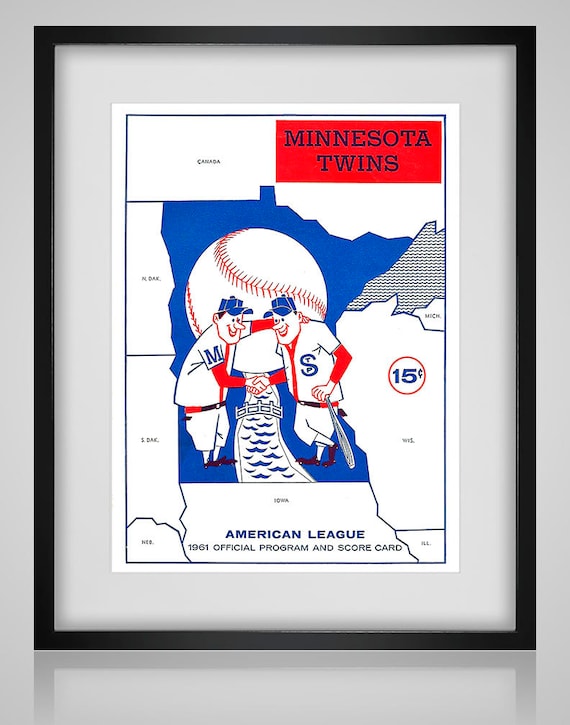 1961 Vintage Minnesota Twins Program Cover - Digital Reproduction